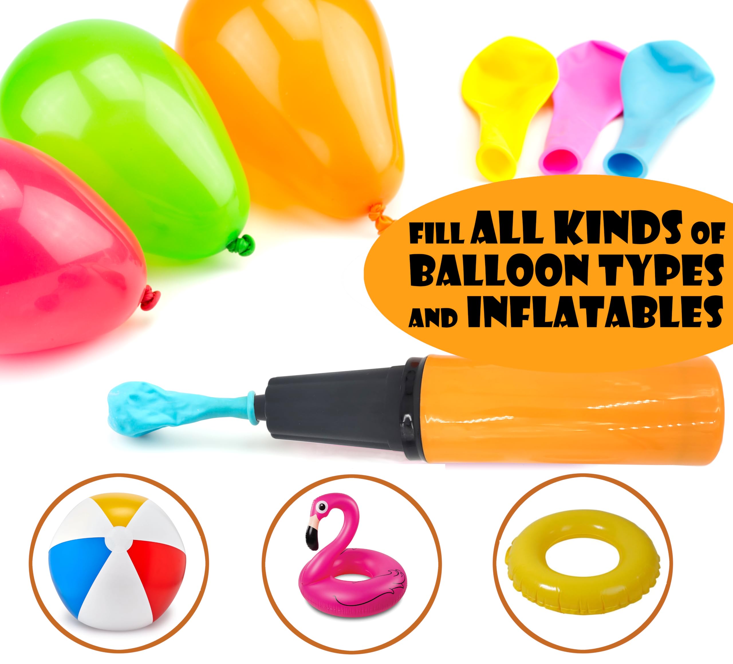 Amazon.com: OODELZ Balloon Pump Hand Held Kit, Inflator Air Pump